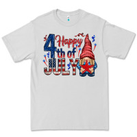 Dove Grey Happy 4th Of July with gnome Premium Tee - HowdyJamesFarm