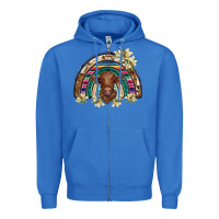True Royal scottish calf rainbow Zipper Hoodie - BarkalooDesign