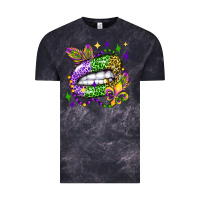 Cloud Black mardi gras lip olivia Vintage Tee - OliviaCreatesArt