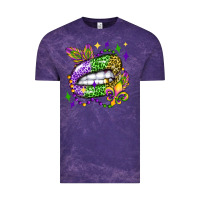 Cloud Purple mardi gras lip olivia Vintage Tee - OliviaCreatesArt