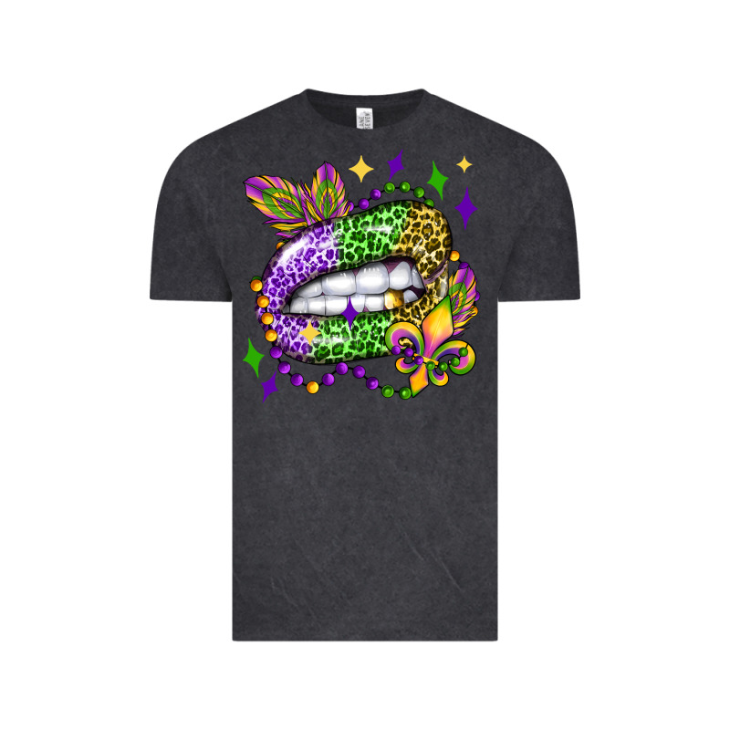 Mardi Gras Lip Olivia Vintage Tee by OliviaCreatesArt | Teevron