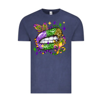 Vintage Denim mardi gras lip olivia Vintage Tee - OliviaCreatesArt
