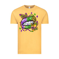 Vintage Mustard mardi gras lip olivia Vintage Tee - OliviaCreatesArt