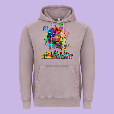 Embrace Neurodiversity Vintage Hoodie Designed By Fadigitalartstudio