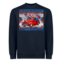 Navy american truck 4th of july tumbler Heavyweight Sweatshirt - BarkalooDesign
