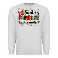 Dove Grey santa's favorite teacher assistant Premium Sweatshirt - AdoDesignShop