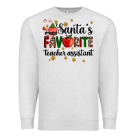 Oatmeal Heather santa's favorite teacher assistant Premium Sweatshirt - AdoDesignShop