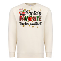 Sandshell santa's favorite teacher assistant Premium Sweatshirt - AdoDesignShop