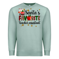 Seafoam santa's favorite teacher assistant Premium Sweatshirt - AdoDesignShop