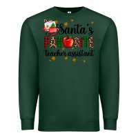 Sports Green santa's favorite teacher assistant Premium Sweatshirt - AdoDesignShop