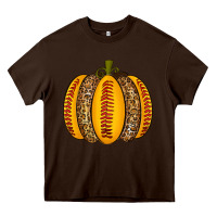 Chocolate Brown Softball Pumpkin Heavy Core Tee - texasbilliewilder