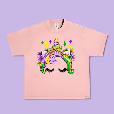 Unicorn Mardi Gras Olivia Urban Heavy Tee Designed By Oliviacreatesart