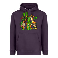Plum st patrick's beers flags and hat Heavyweight Hoodie - AdoDesignShop