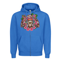 True Royal pink floral baby goat rainbow Zipper Hoodie - BarkalooDesign
