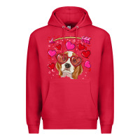Cardinal Valentines day  beagle Premium Hoodie - RanaPortraitStore
