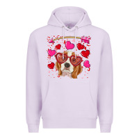 Lilac Valentines day  beagle Premium Hoodie - RanaPortraitStore