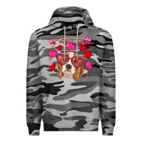 Slate Camo Valentines day  beagle Premium Hoodie - RanaPortraitStore