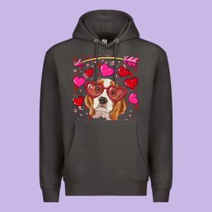Valentines Day  Beagle Premium Hoodie Designed By Ranaportraitstore