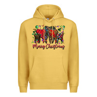 Antique Gold merry Christmas teeth Premium Hoodie - CowhideDigitalArt