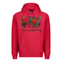 Cardinal merry Christmas teeth Premium Hoodie - CowhideDigitalArt