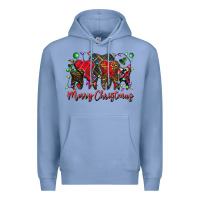 Colony Blue merry Christmas teeth Premium Hoodie - CowhideDigitalArt