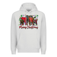 Dove Grey merry Christmas teeth Premium Hoodie - CowhideDigitalArt