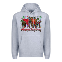 Heather Grey merry Christmas teeth Premium Hoodie - CowhideDigitalArt