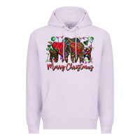 Lilac merry Christmas teeth Premium Hoodie - CowhideDigitalArt