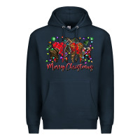 Navy merry Christmas teeth Premium Hoodie - CowhideDigitalArt