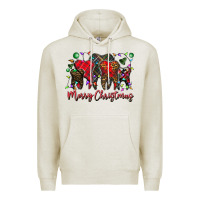 Oatmeal Heather merry Christmas teeth Premium Hoodie - CowhideDigitalArt