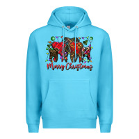 Ocean Blue merry Christmas teeth Premium Hoodie - CowhideDigitalArt