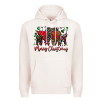 Pale Pink merry Christmas teeth Premium Hoodie - CowhideDigitalArt