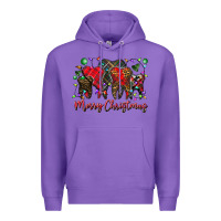Purple merry Christmas teeth Premium Hoodie - CowhideDigitalArt