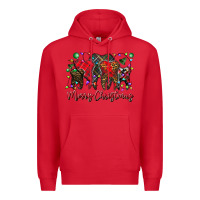 Red merry Christmas teeth Premium Hoodie - CowhideDigitalArt