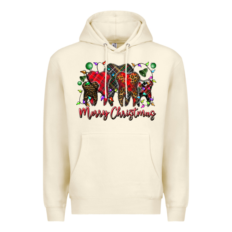 Merry Christmas Teeth Premium Hoodie by CowhideDigitalArt | Teevron