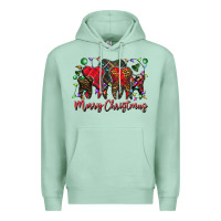 Seafoam merry Christmas teeth Premium Hoodie - CowhideDigitalArt