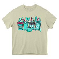 Mossy Ovarian Cancer coffee cups teal ribbon Heavy Core Tee - NancyCooperArtShop
