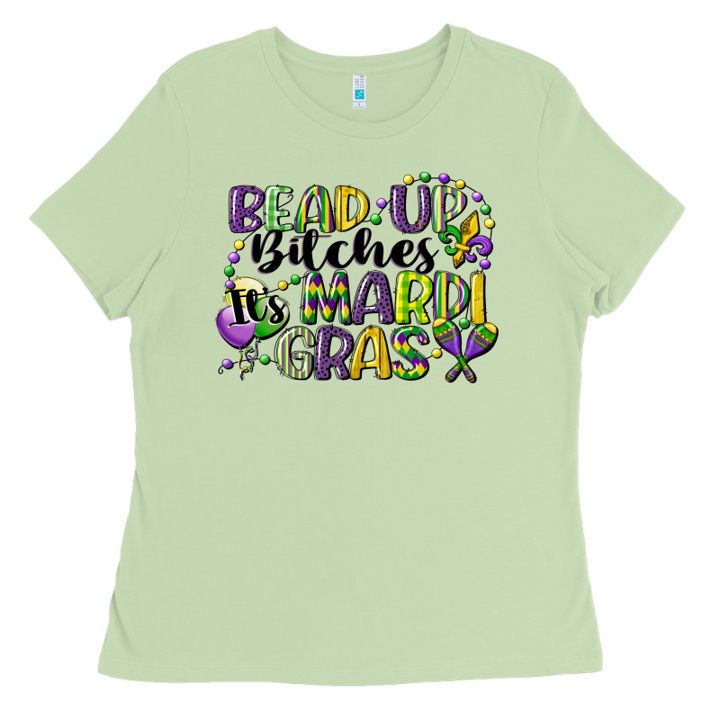 Bead Up Bitches Its Mardi Gras Ladies Tee by CowGirlArtShop | Teevron