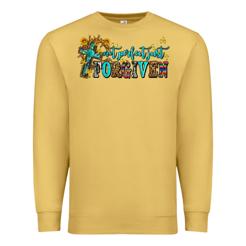 Not Perfect Just Forgıven Premium Sweatshirt by AdoDesignShop | Teevron