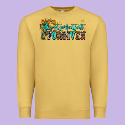 Not Perfect Just Forgıven Premium Sweatshirt Designed By Adodesignshop