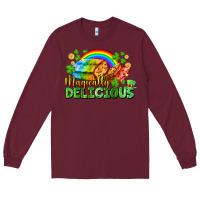 Burgundy magically delicious St. Patricks Day Long Sleeve Tee - FaDigitalArtStudio