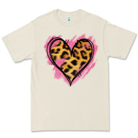 Bone Leopard Pink Glitter Heart Premium Tee - Jasminsmagicworld