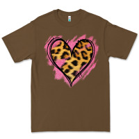 Cacao Leopard Pink Glitter Heart Premium Tee - Jasminsmagicworld