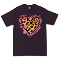 Plum Leopard Pink Glitter Heart Premium Tee - Jasminsmagicworld