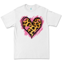 White Leopard Pink Glitter Heart Premium Tee - Jasminsmagicworld