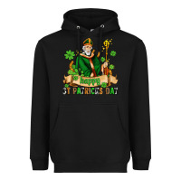 Black happy st patricks day with st patricks Heavyweight Hoodie - AdoDesignShop