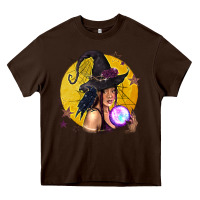 Chocolate Brown Black Witch Heavy Core Tee - texasbilliewilder