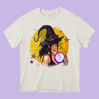 Black Witch Heavy Core Tee Designed By Texasbilliewilder