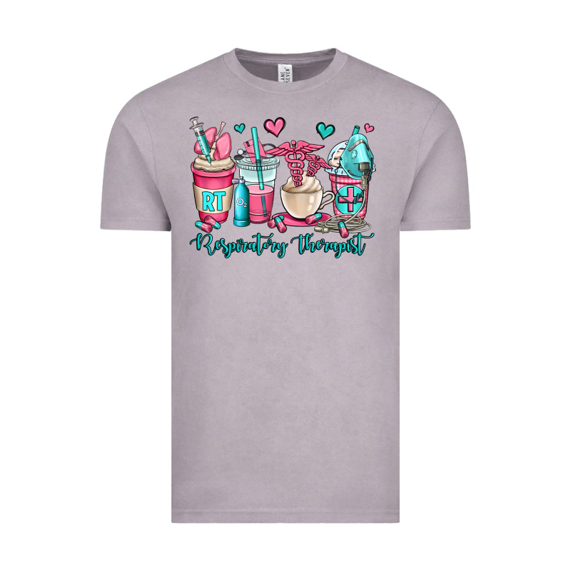 Rt Respiratory Therapist Coffee Cups Vintage Tee by OliviaCreatesArt | Teevron
