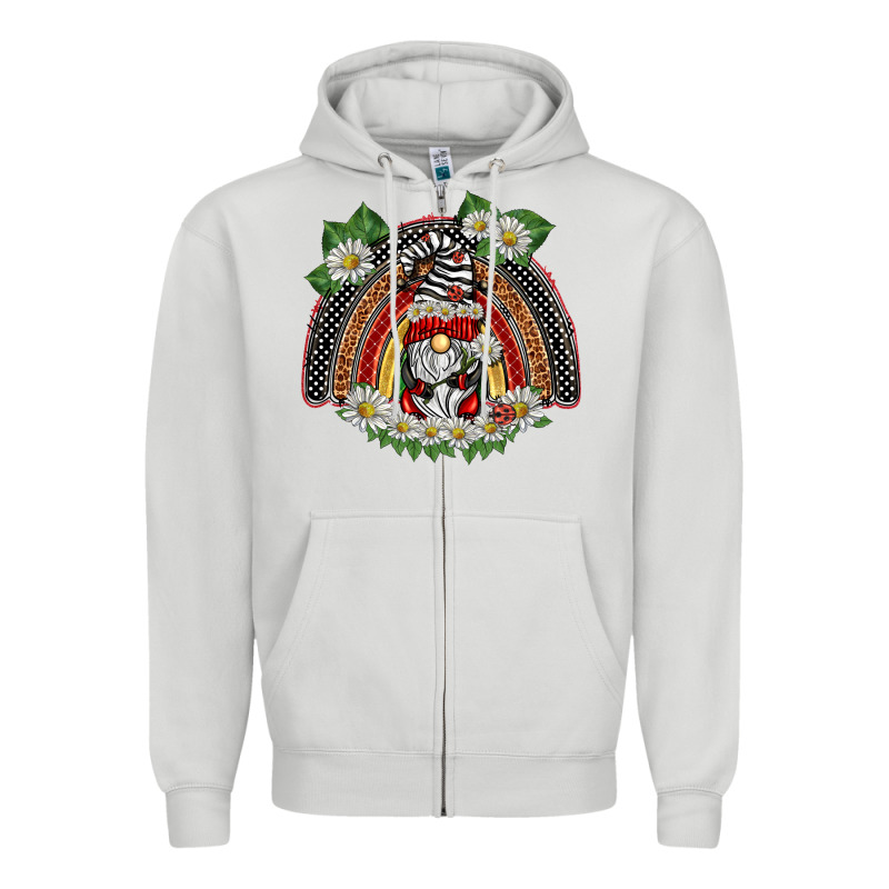 Ladybuy Gnomies Rainbow Zipper Hoodie by BarkalooDesign | Teevron